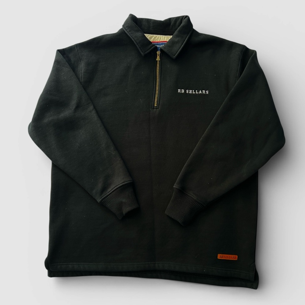 RB Sellers Kyneton Black Work Pullover 1/4 Zip  - Heavy Weight -SZ: XL